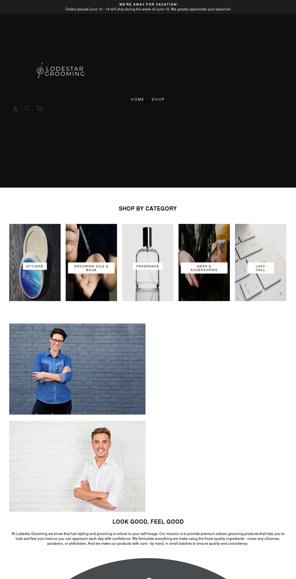 lodestargrooming.com shopify website screenshot