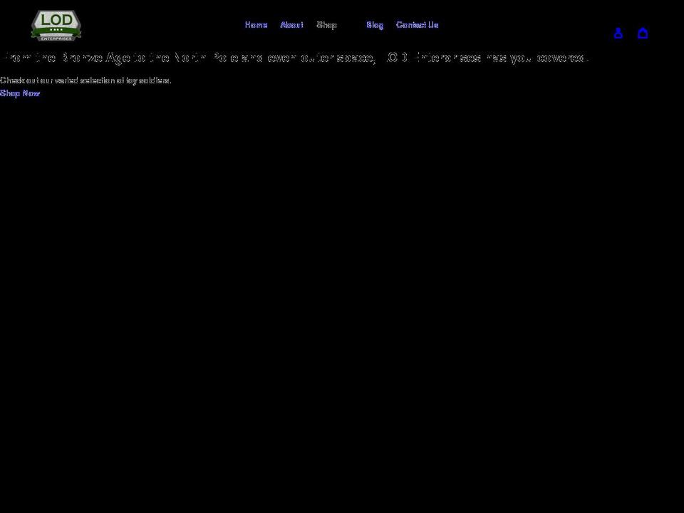 lodtoysoldiers.com shopify website screenshot