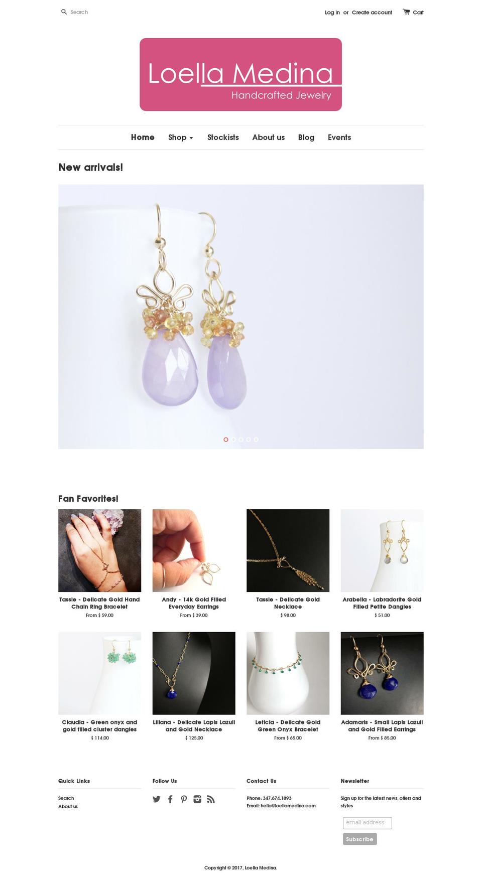 loellamedina.com shopify website screenshot