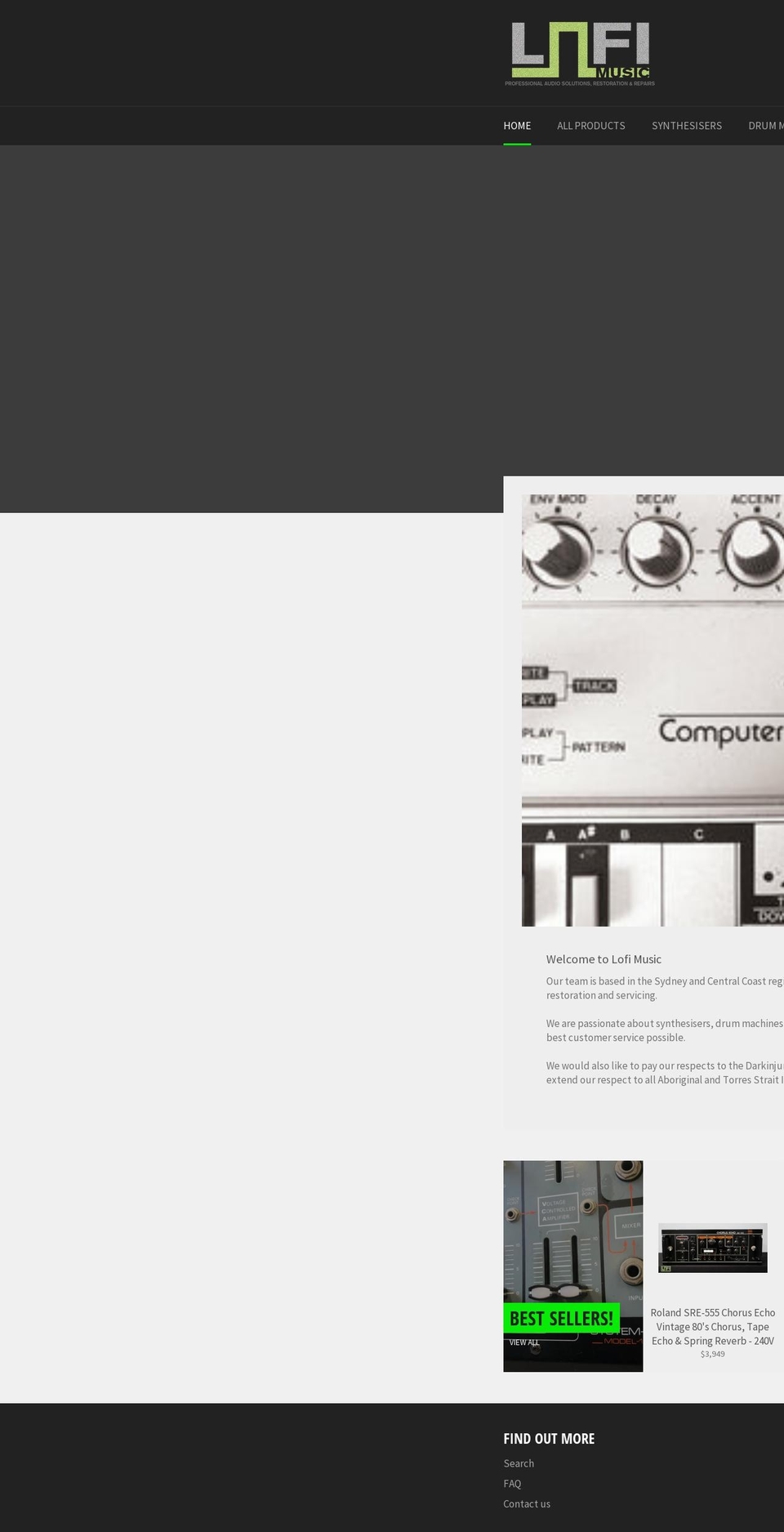 lofimusic.com.au shopify website screenshot