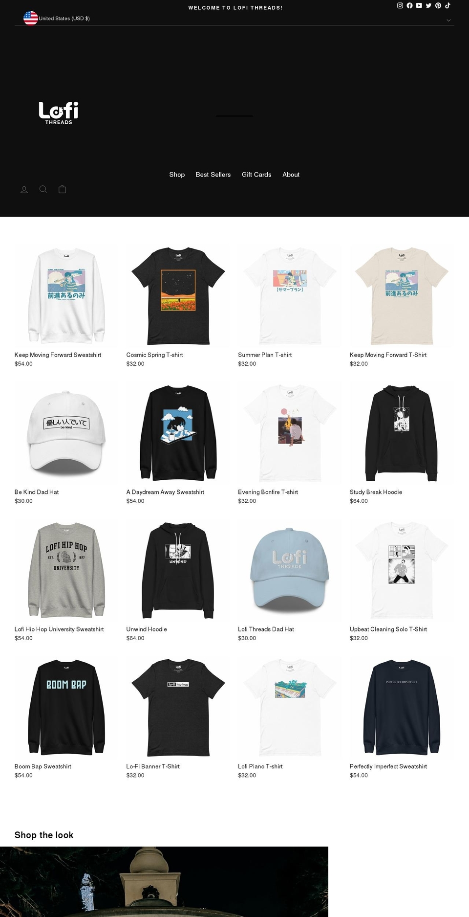 lofithreads.com shopify website screenshot