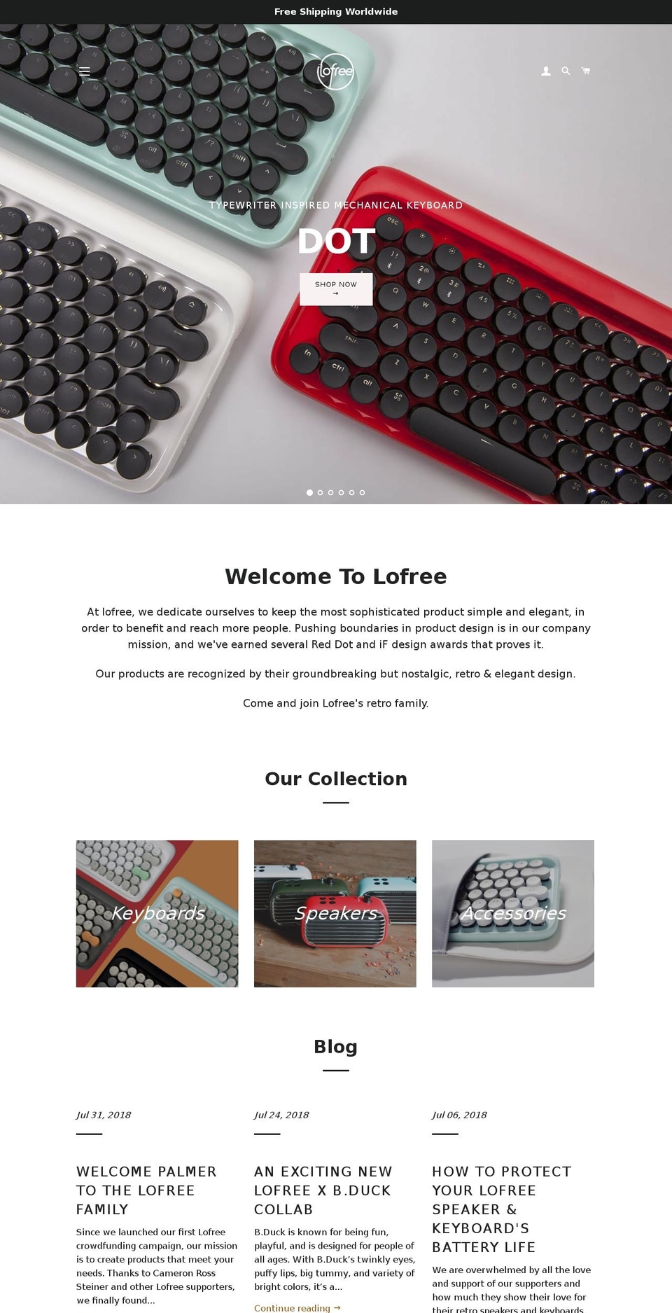 lofree.co shopify website screenshot