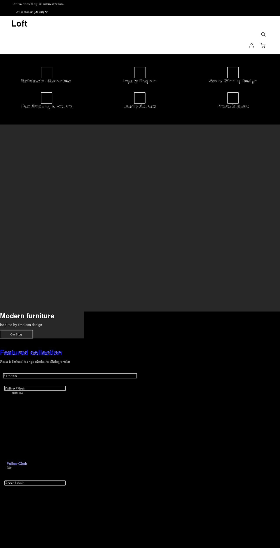 loft-theme-demo-nashville.myshopify.com shopify website screenshot