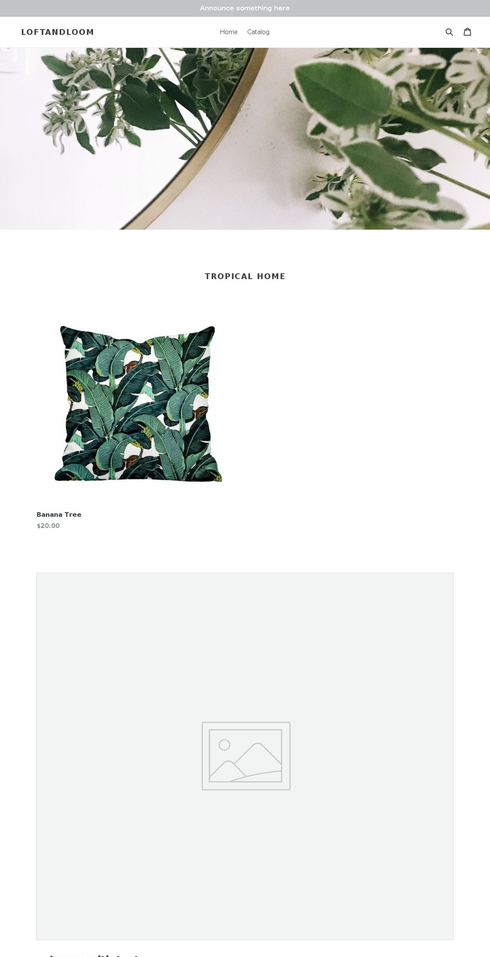 loftandloom.com — Shopify storefront screenshot