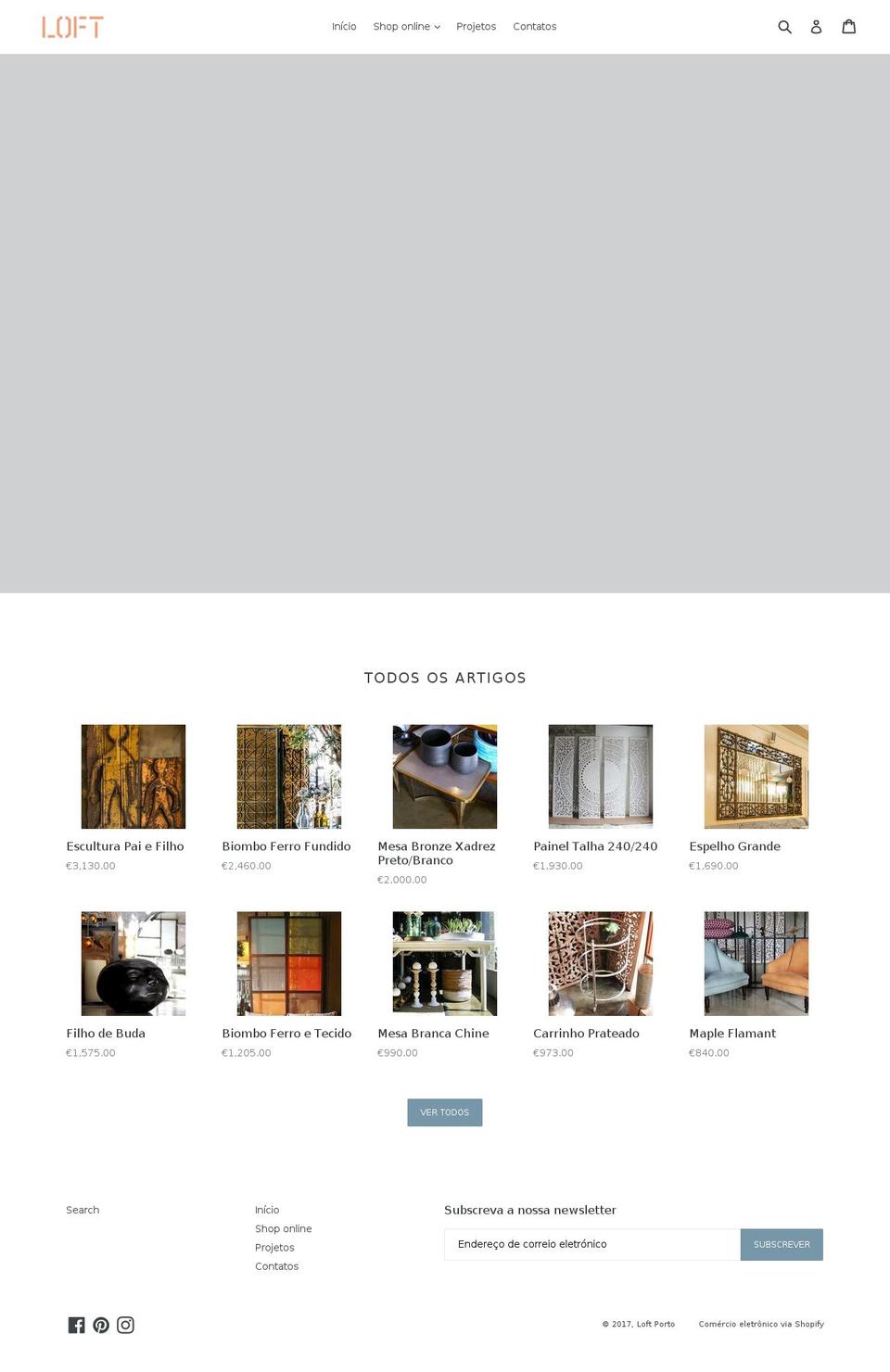 loftporto.com shopify website screenshot
