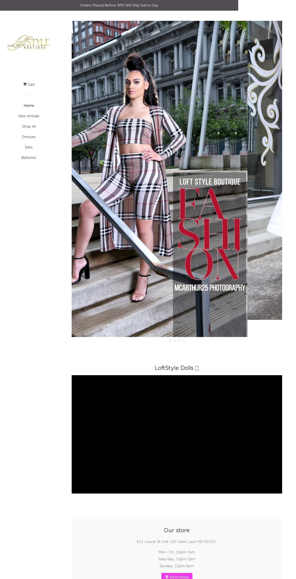 loftstyleboutique.com shopify website screenshot