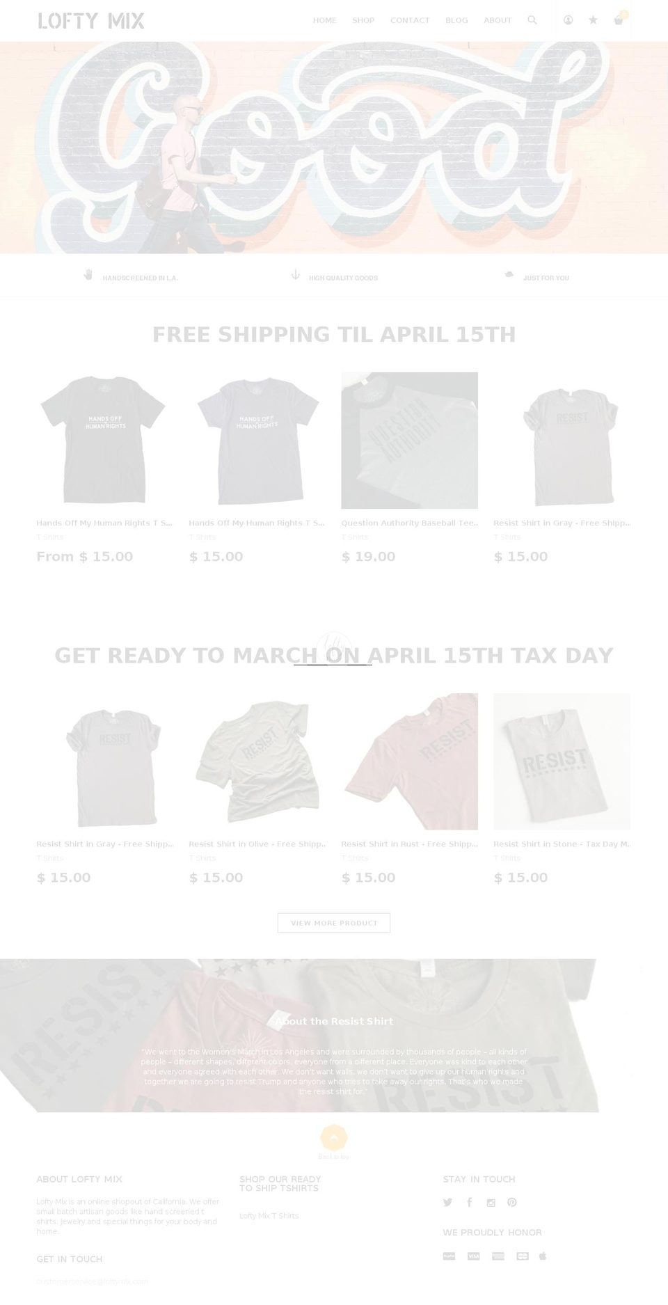 loftymix.com shopify website screenshot