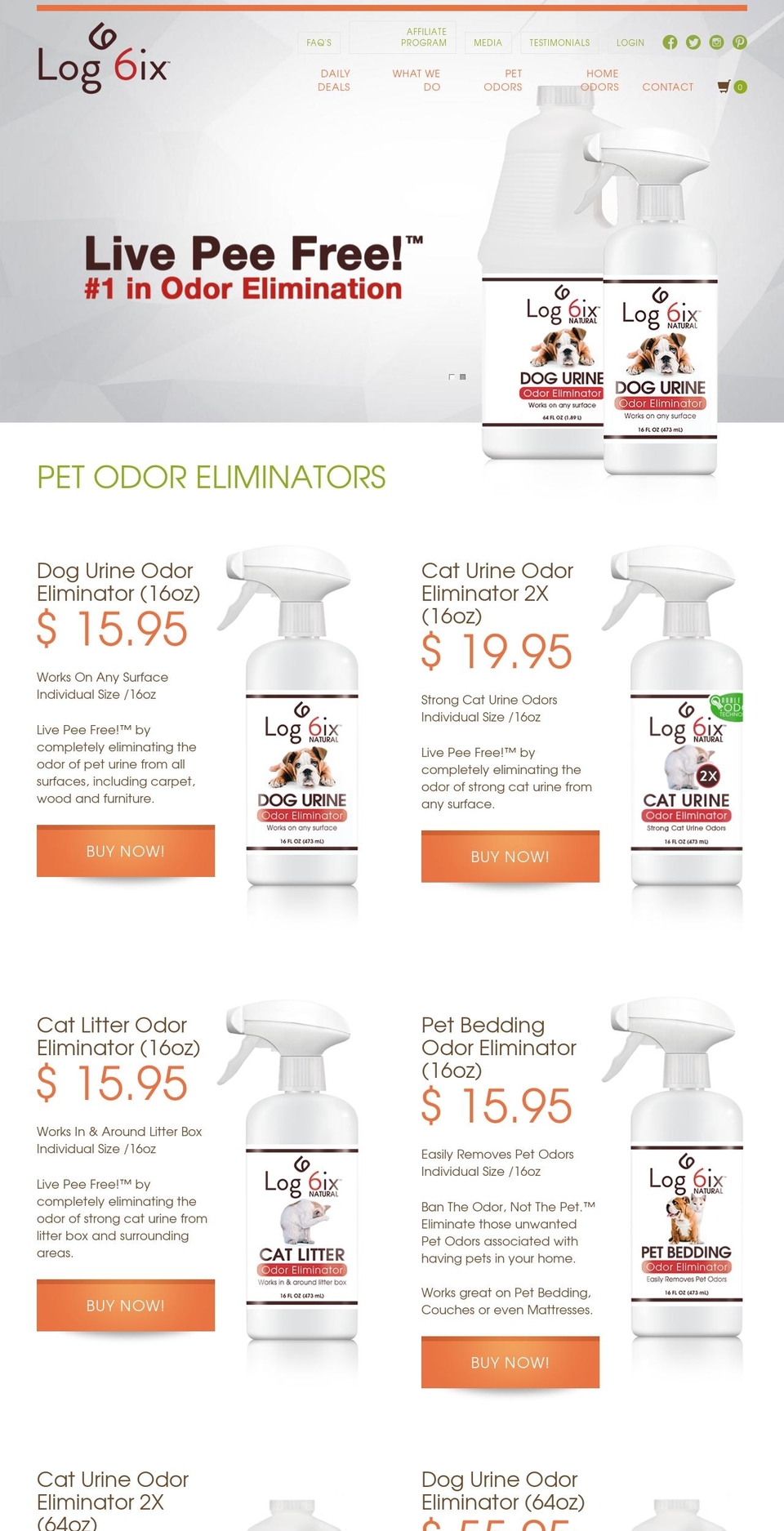 log6ix.com shopify website screenshot