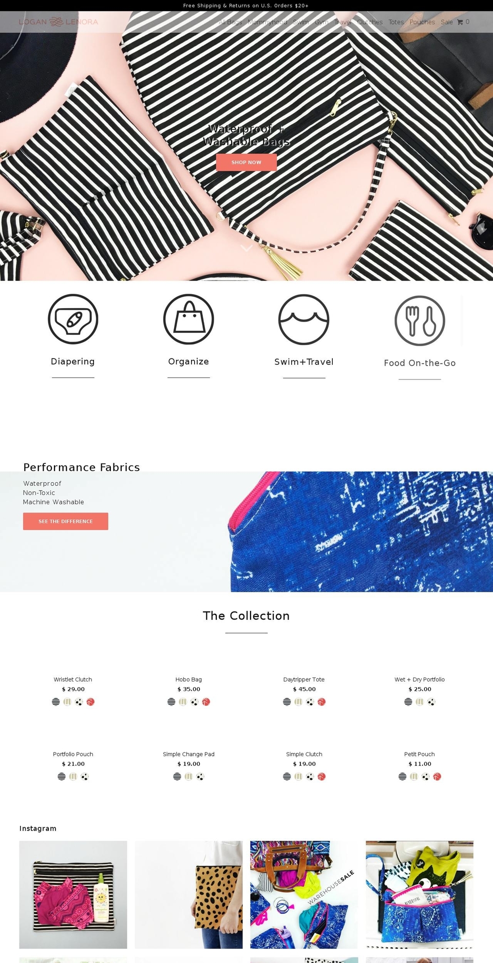 loganandlenora.com shopify website screenshot