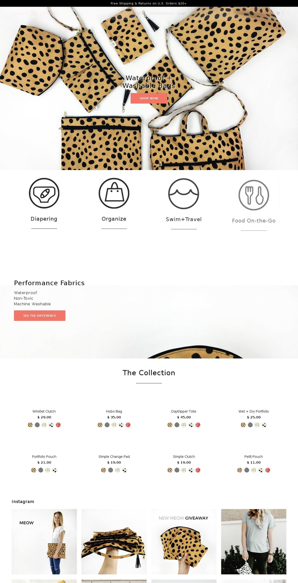 loganlenora.com shopify website screenshot