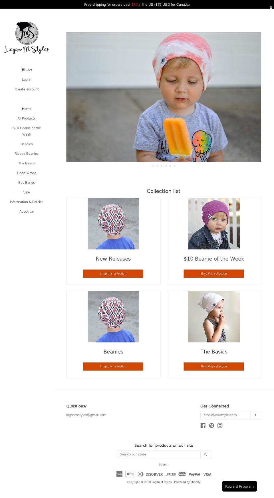 loganmstyles.com — Shopify storefront screenshot