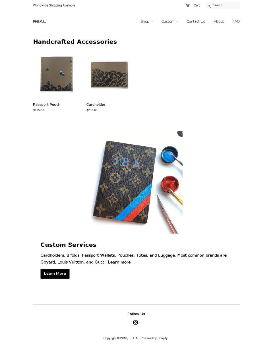 loganreal.com shopify website screenshot