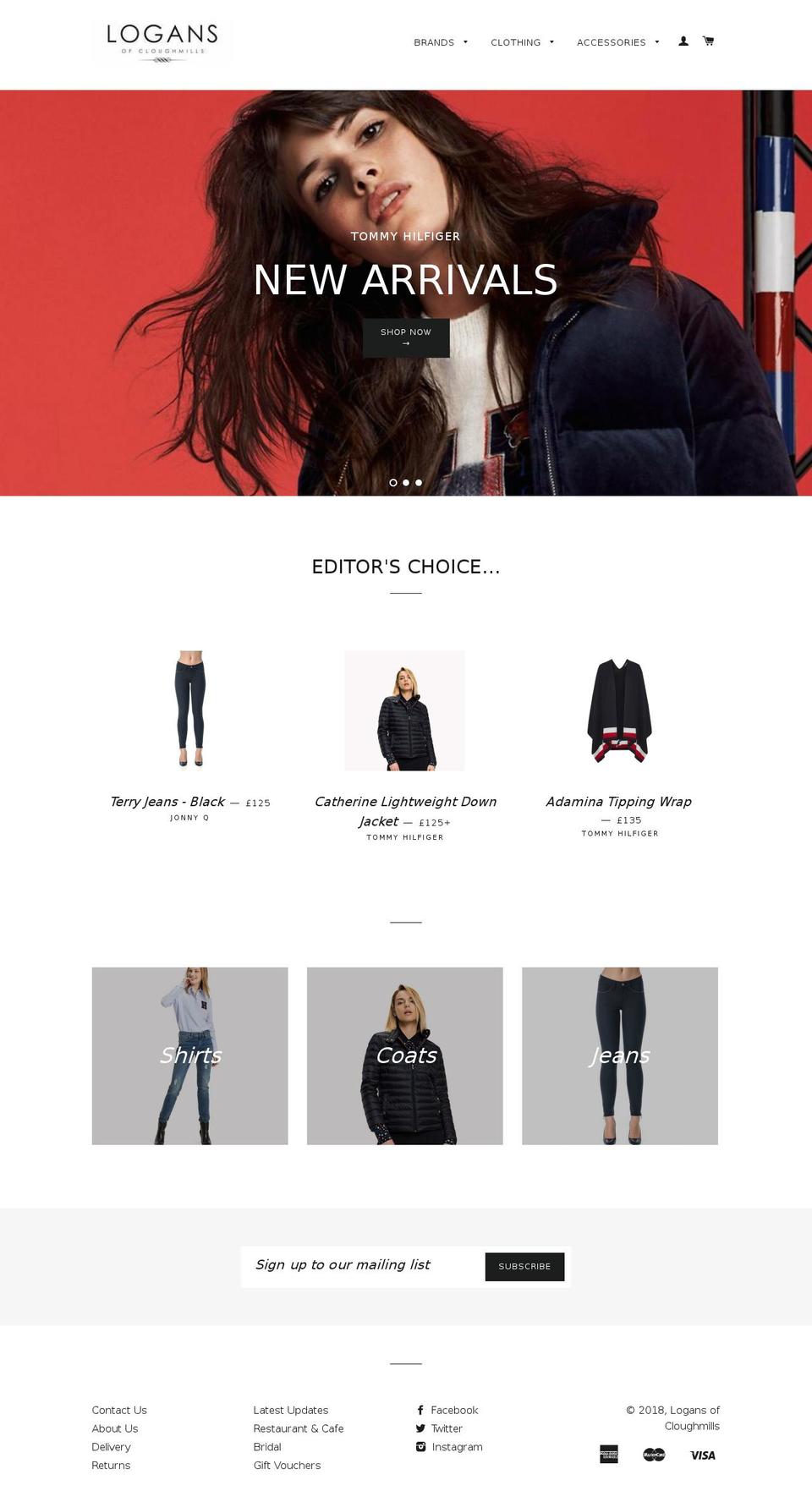 logansfashions.co.uk shopify website screenshot