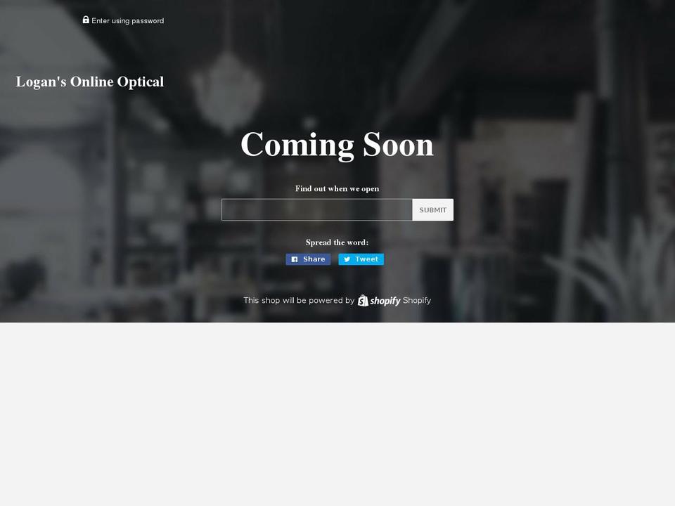 logansonlineoptical.com — Shopify storefront screenshot