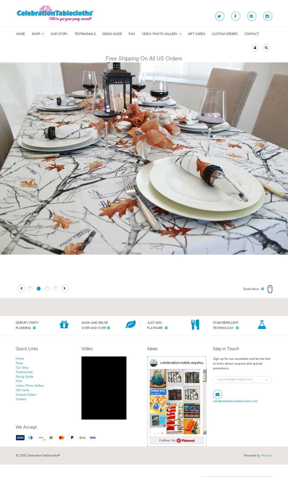 logcabintablecloths.com — Shopify storefront screenshot