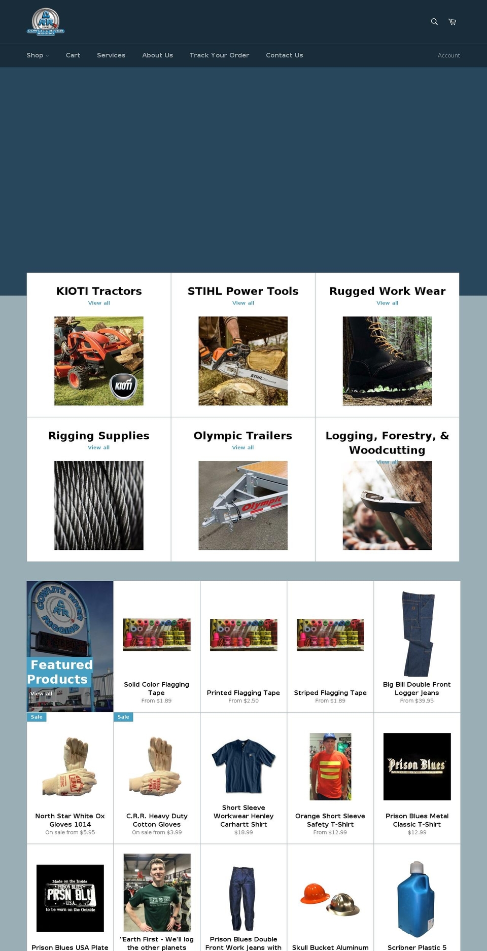 loggingsupply.com shopify website screenshot