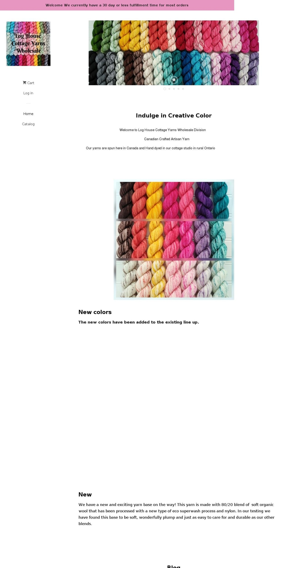 loghousecottagewholesale.com — Shopify storefront screenshot