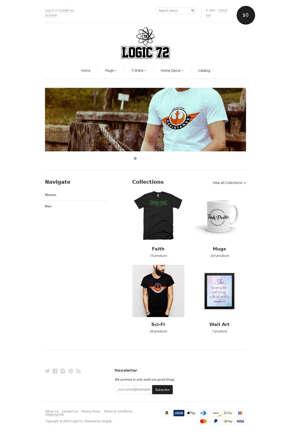 logic72.com — Shopify storefront screenshot