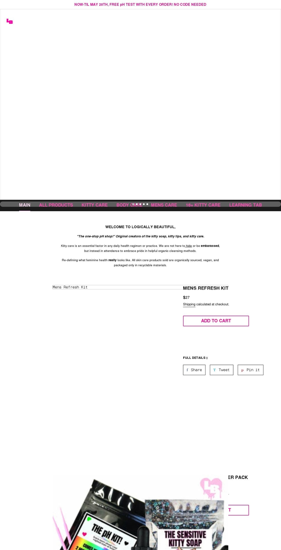 Main with Installments message Shopify theme site example logicallybeautiful.com