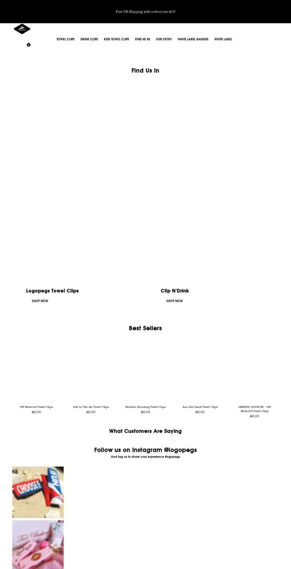 logopegs.com shopify website screenshot