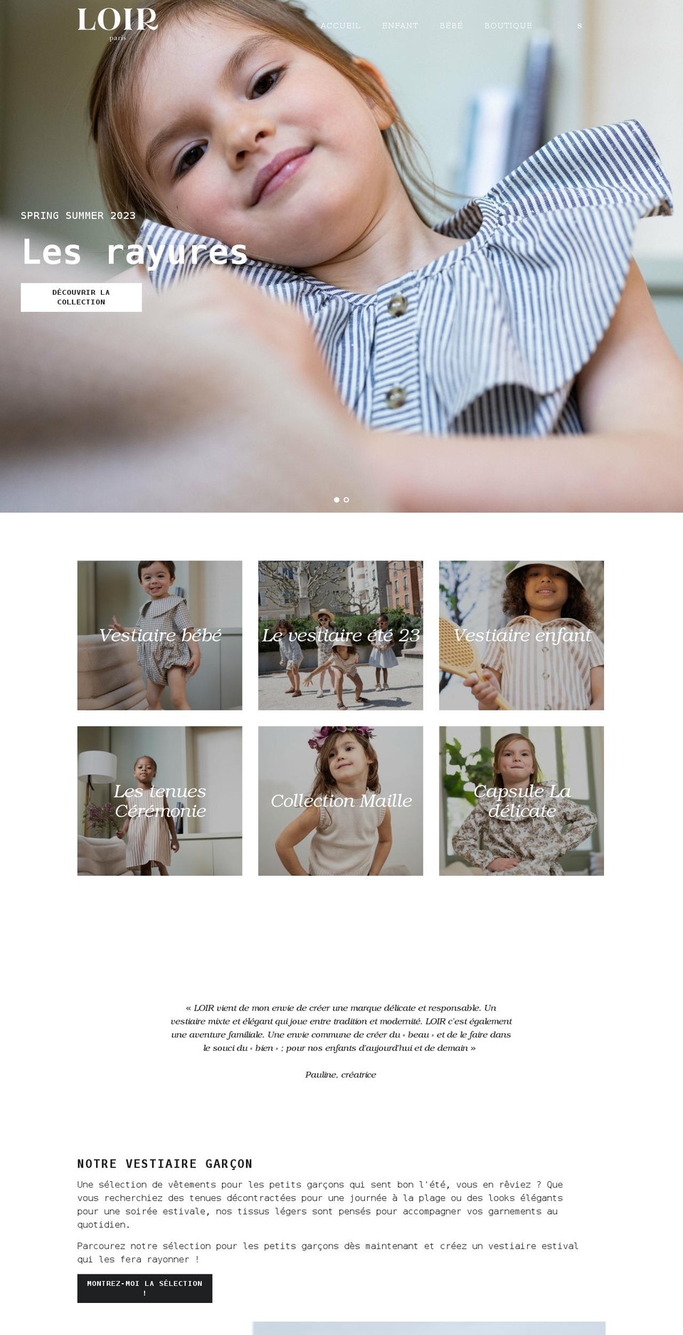 loirparis.fr shopify website screenshot