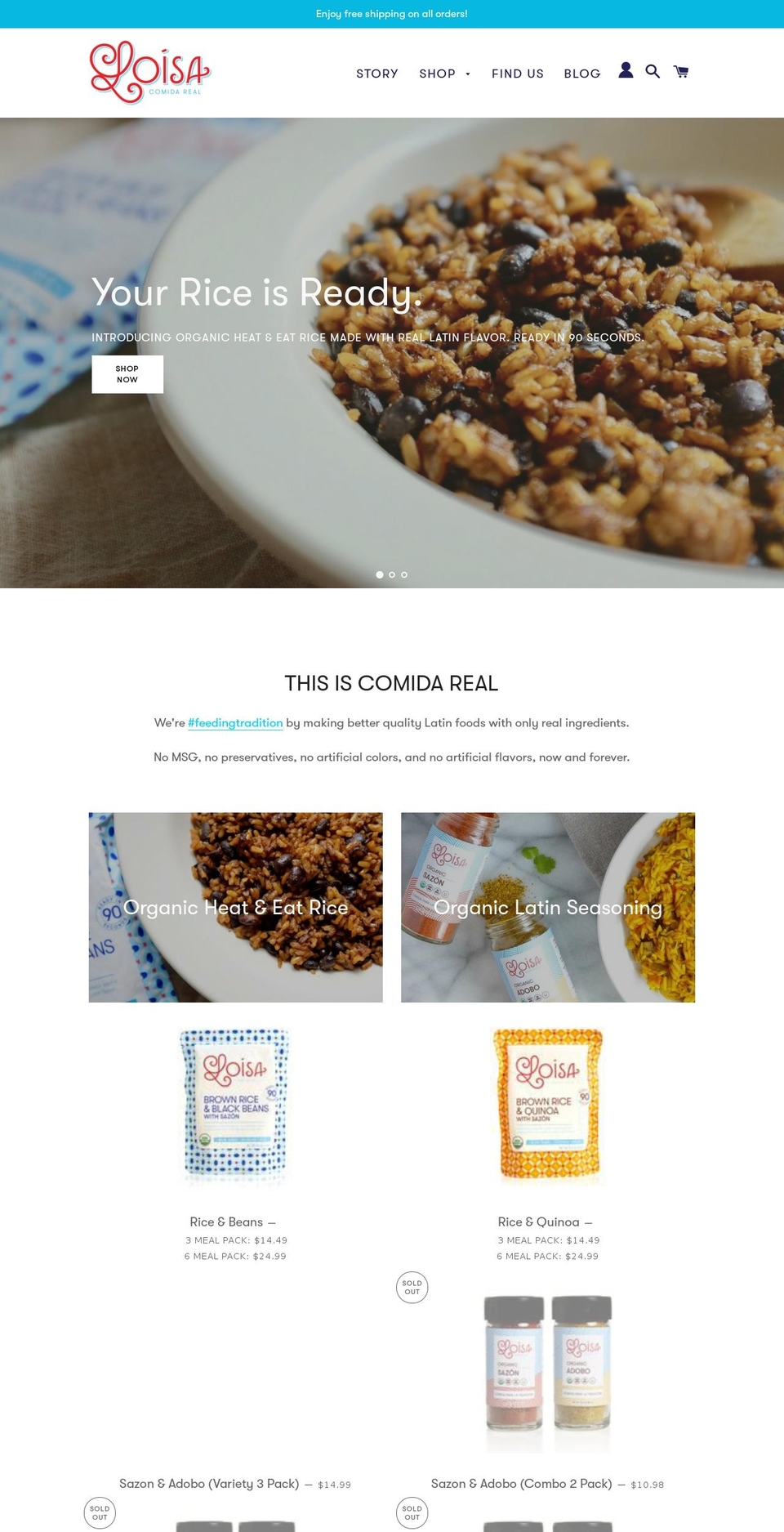 loisa.com shopify website screenshot