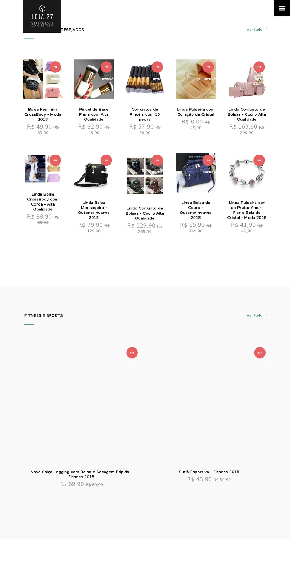 loja27.com — Shopify storefront screenshot