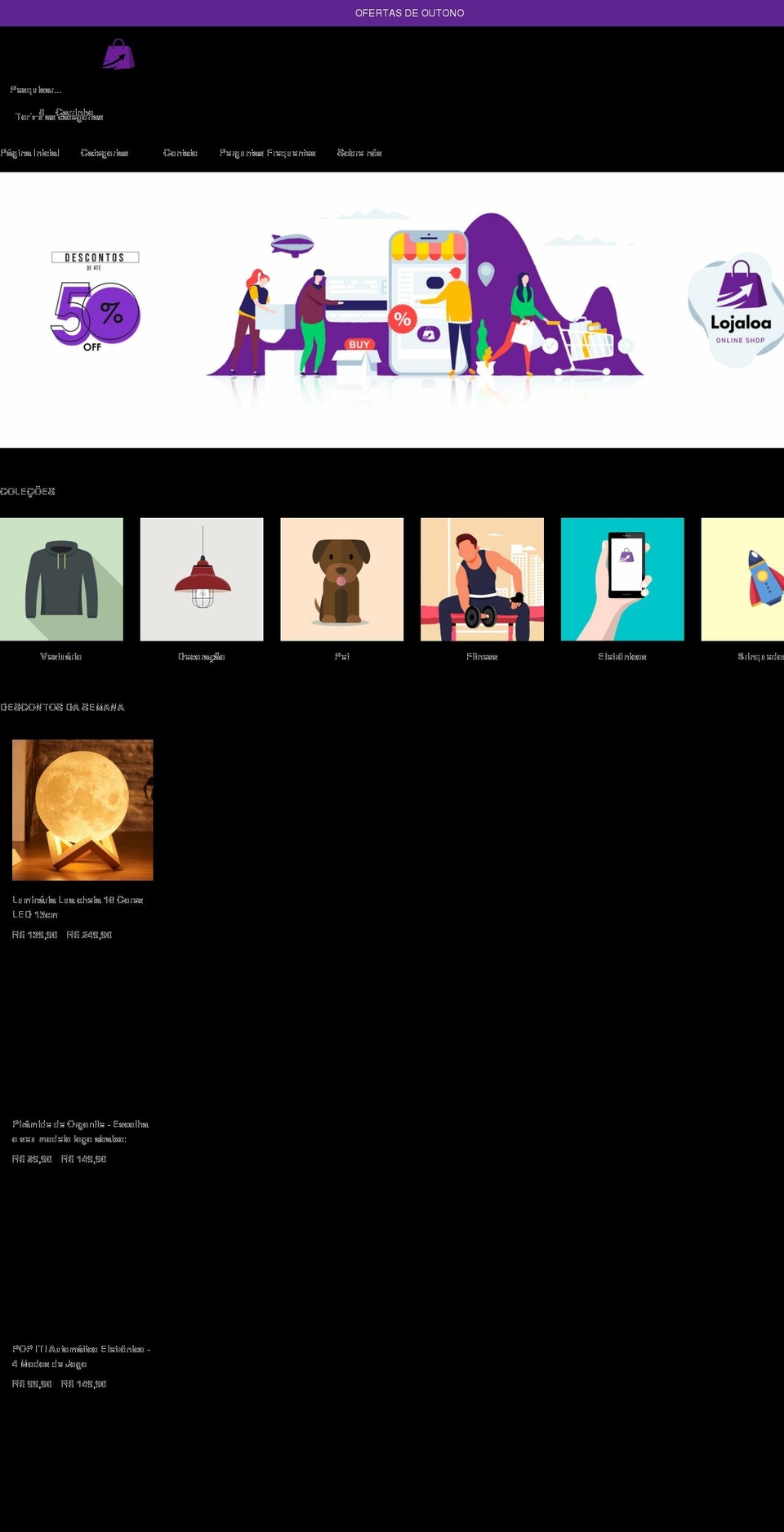 lojaloa.com shopify website screenshot