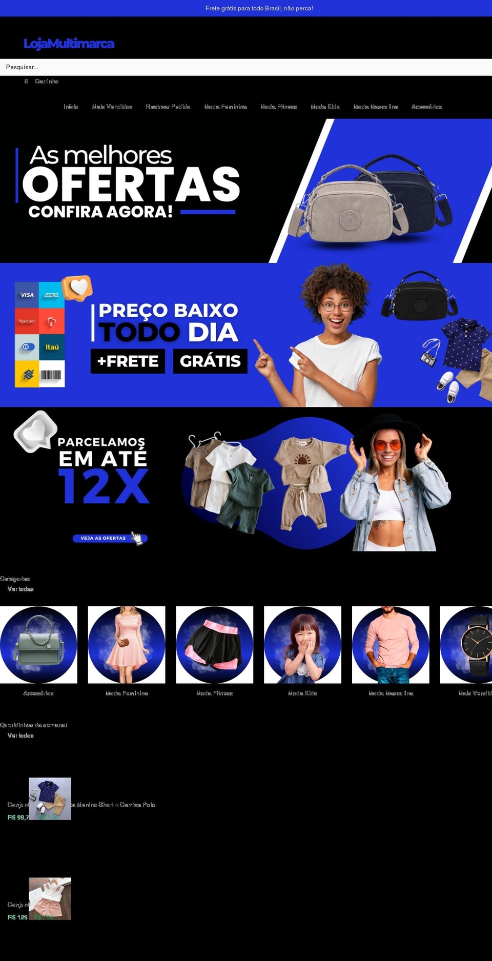 lojamultimarca.com shopify website screenshot