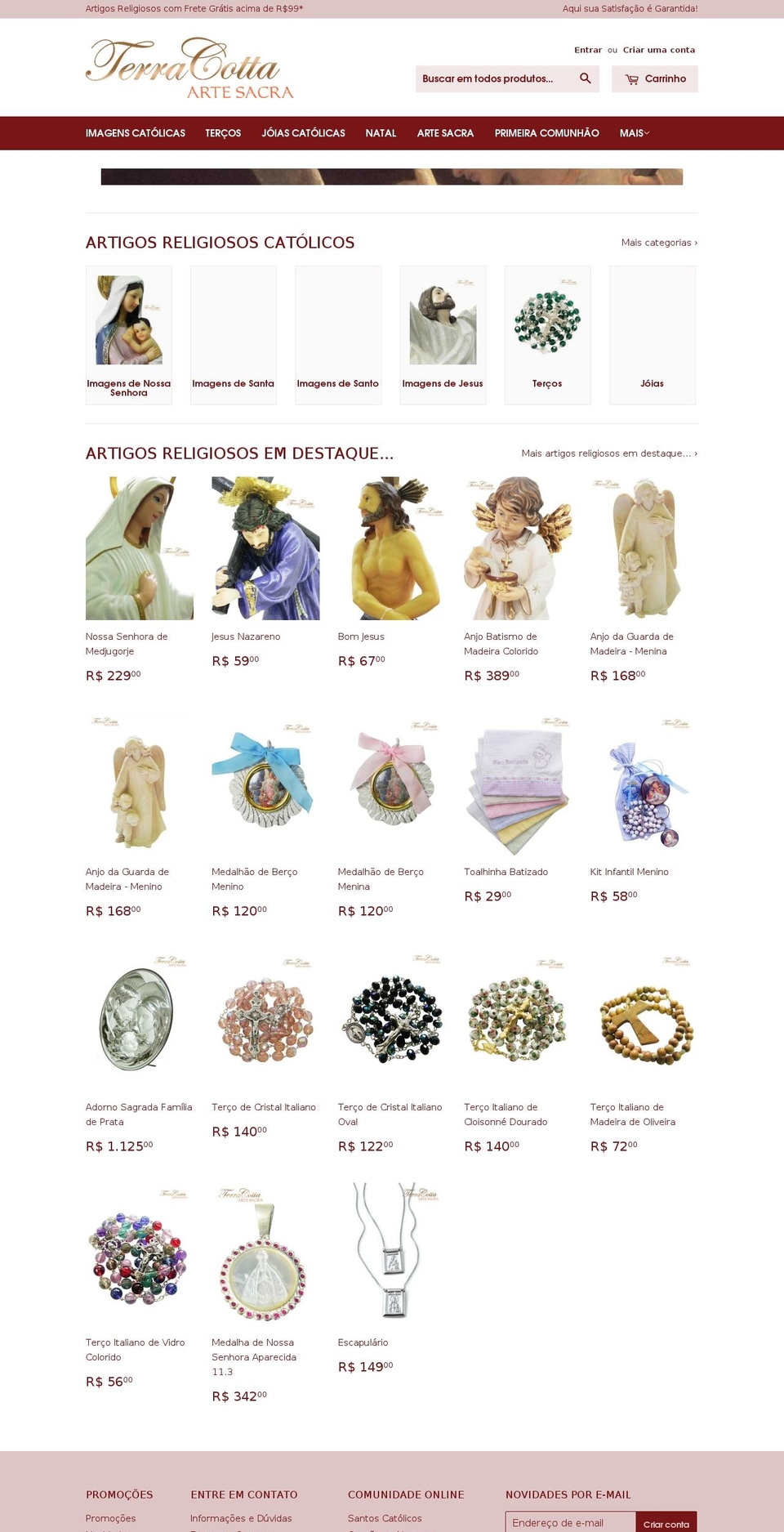 lojaterracotta.com shopify website screenshot