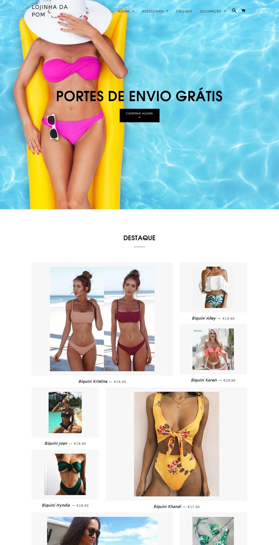 lojinhadapom.com — Shopify storefront screenshot