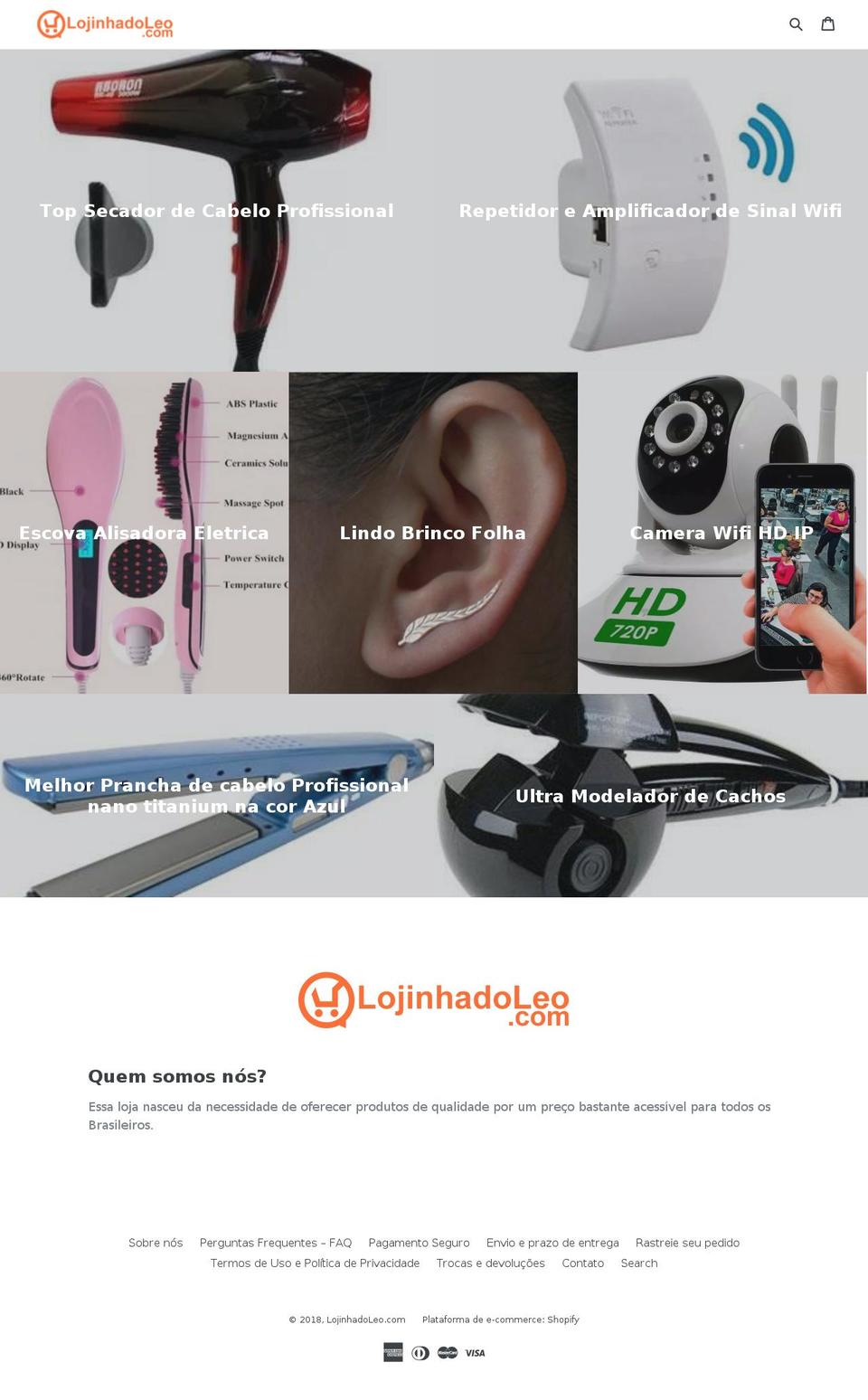 lojinhadoleo.com — Shopify storefront screenshot