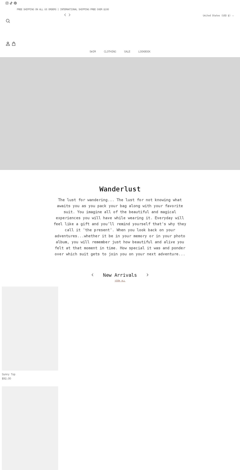 lokahiswimwear.com shopify website screenshot