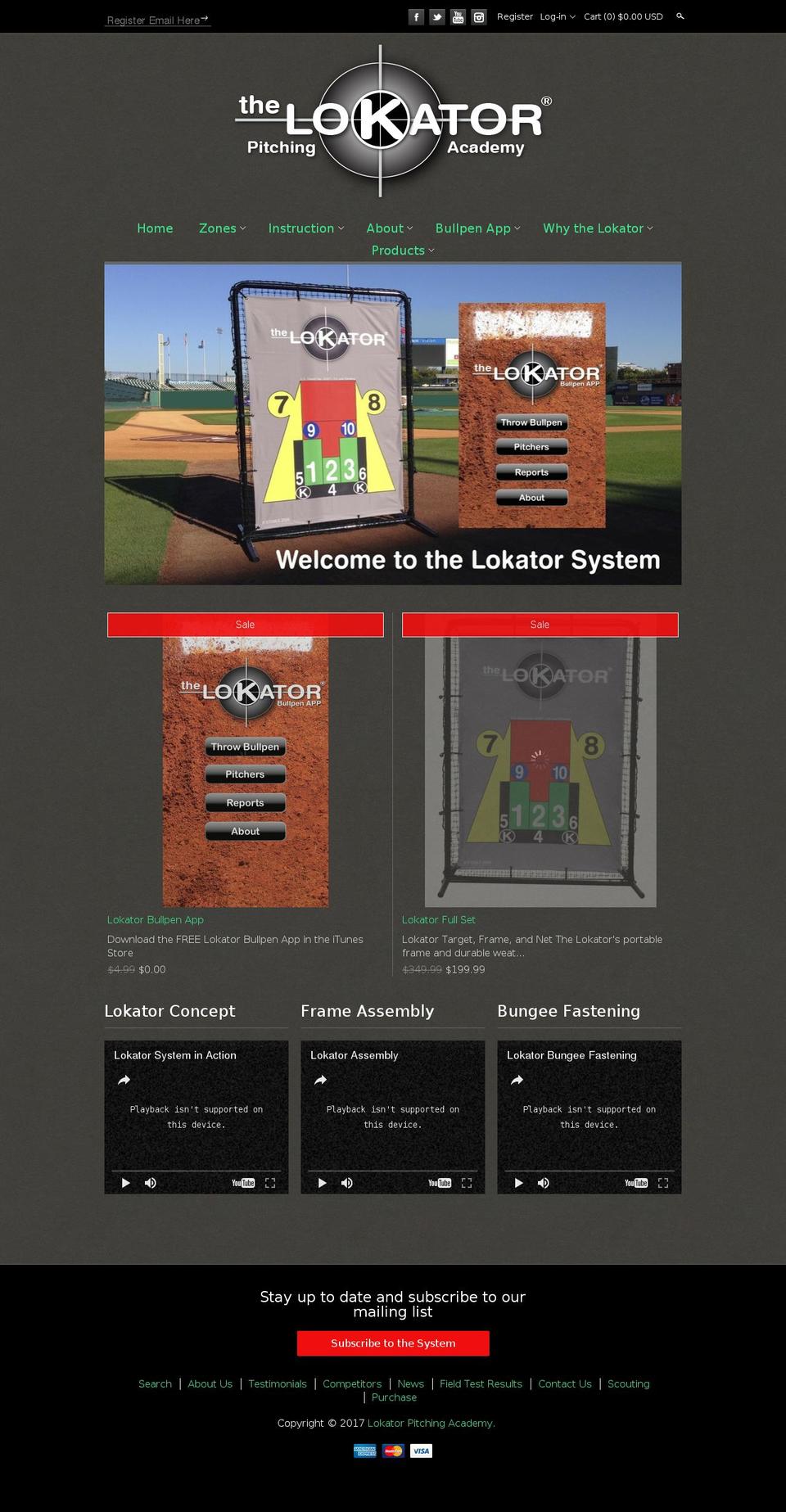 lokatorbullpenapp.com shopify website screenshot