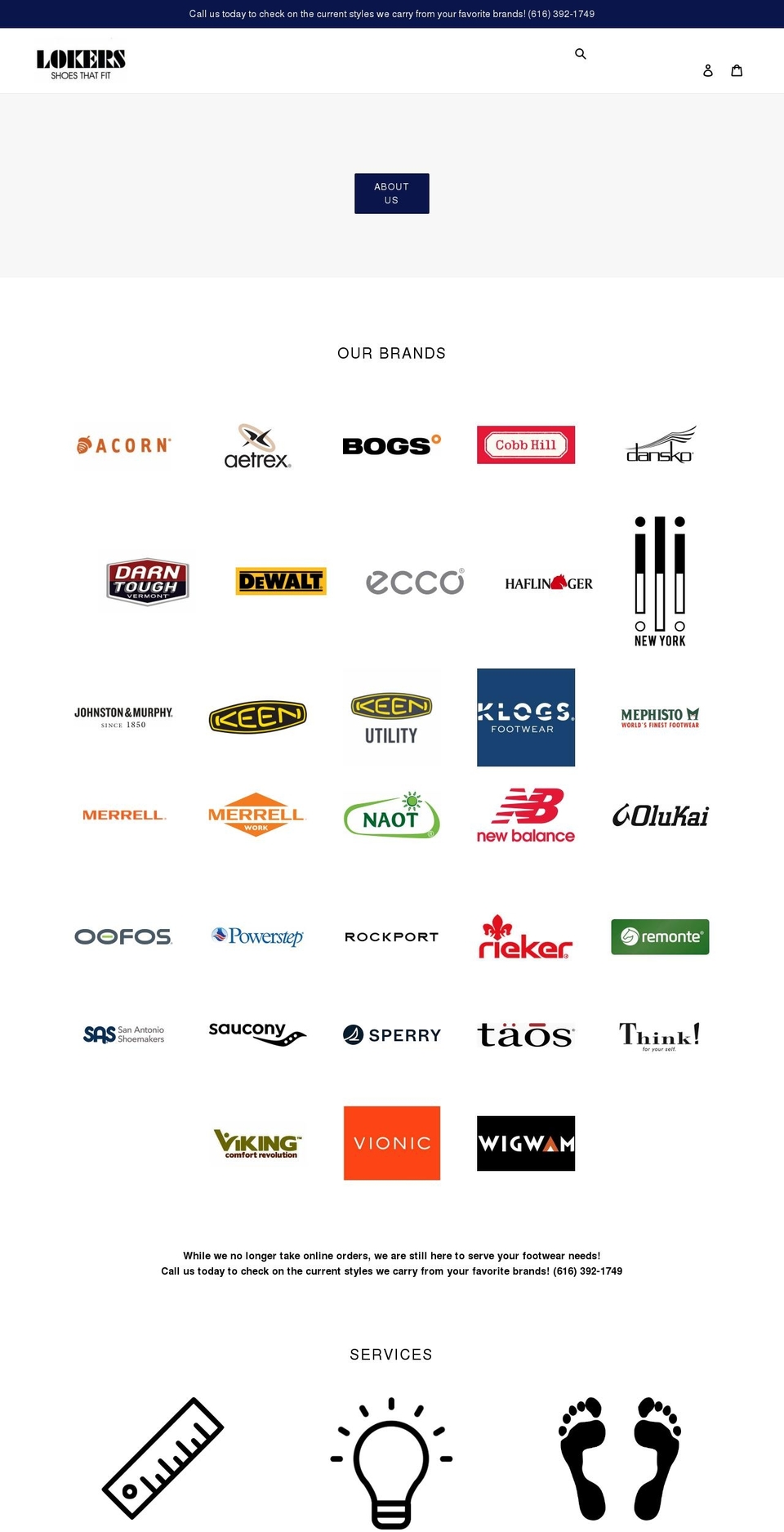 lokersshoes.com shopify website screenshot