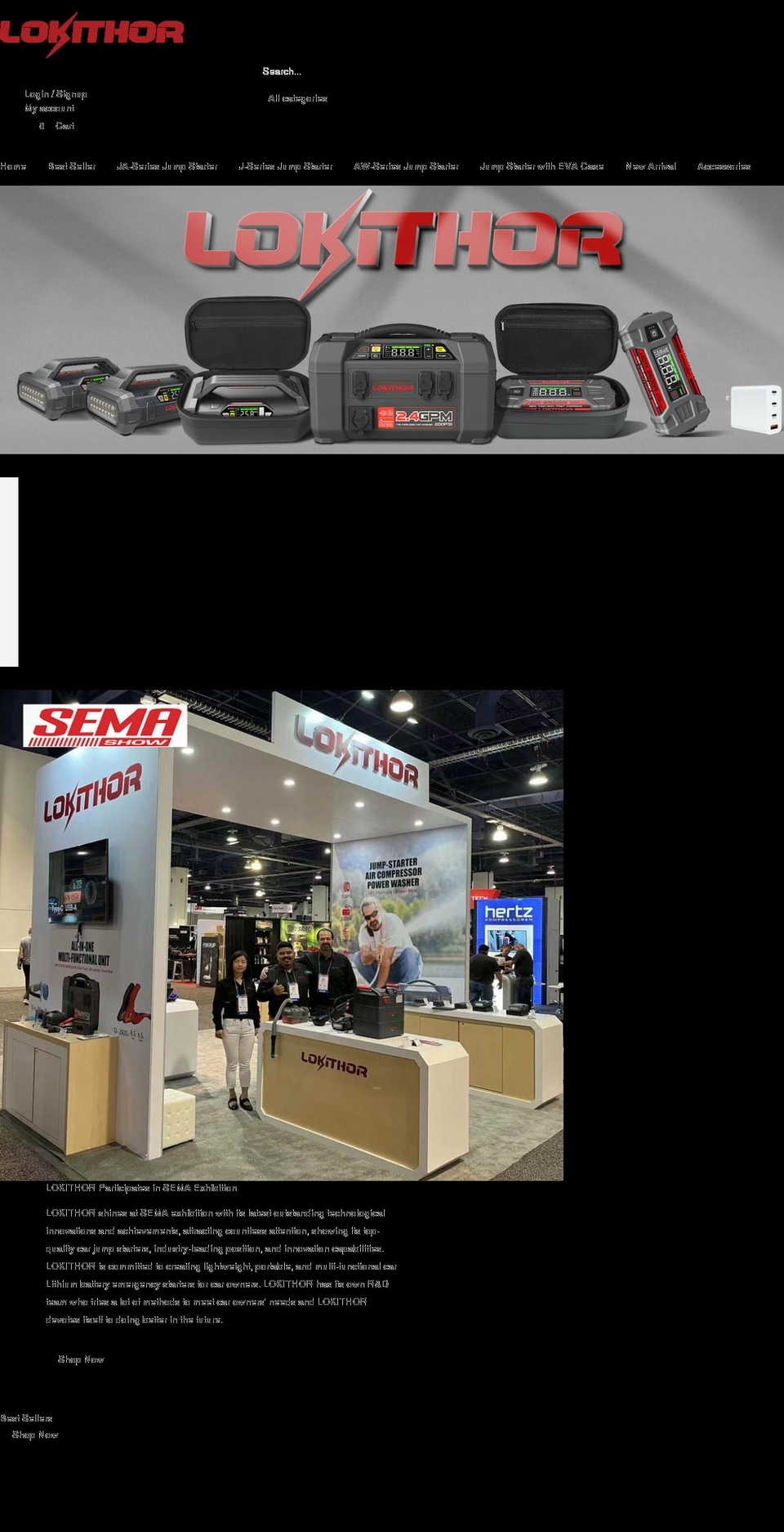 lokithorshop.com shopify website screenshot