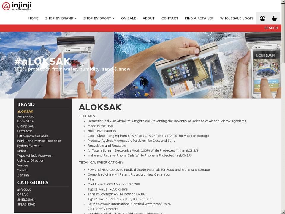 loksak.com.au shopify website screenshot