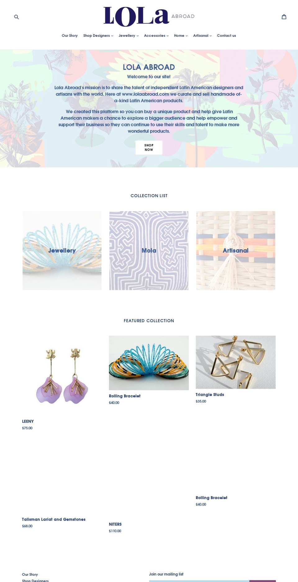 lolaabroad.com — Shopify storefront screenshot