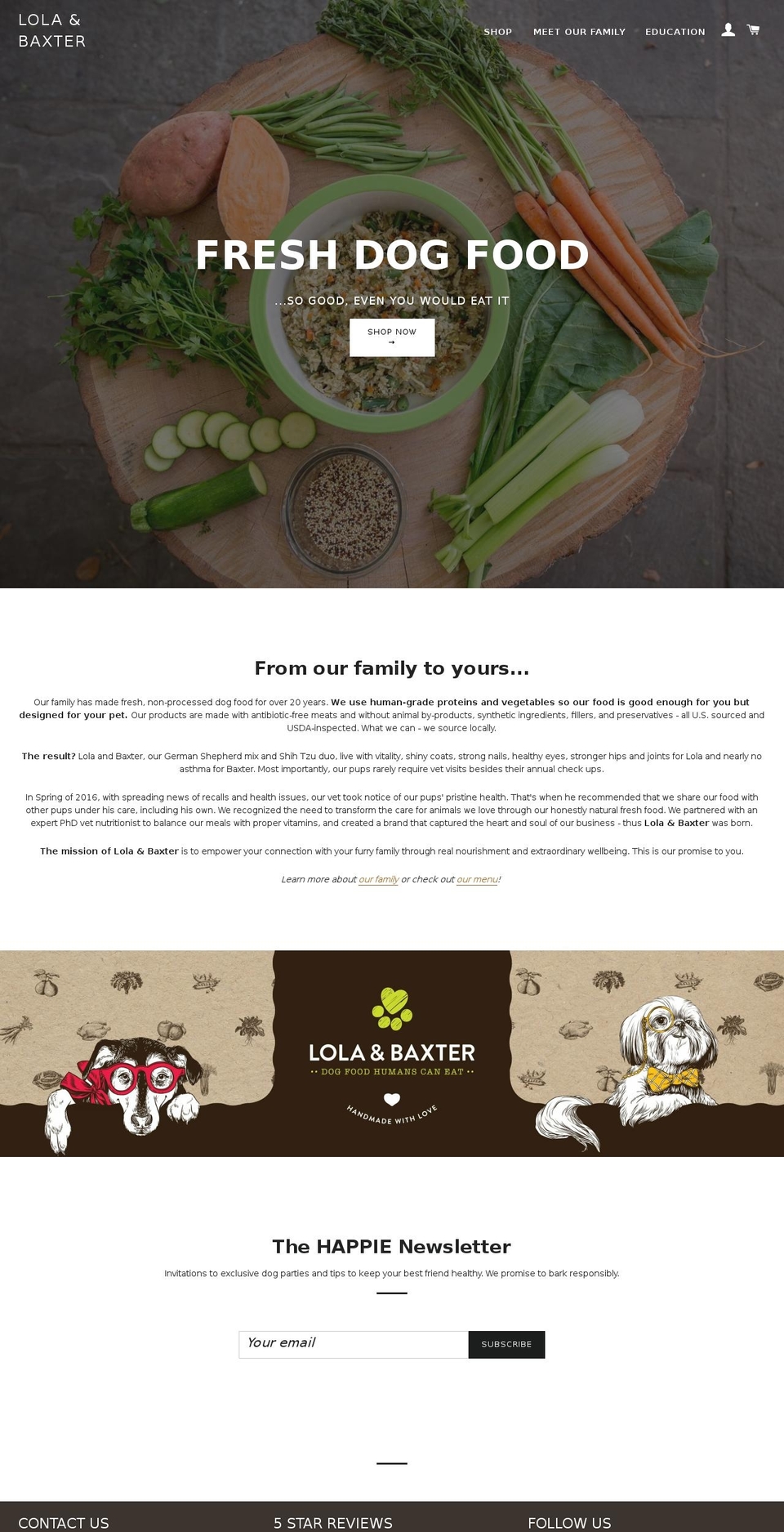 lolaandbaxter.com — Shopify storefront screenshot
