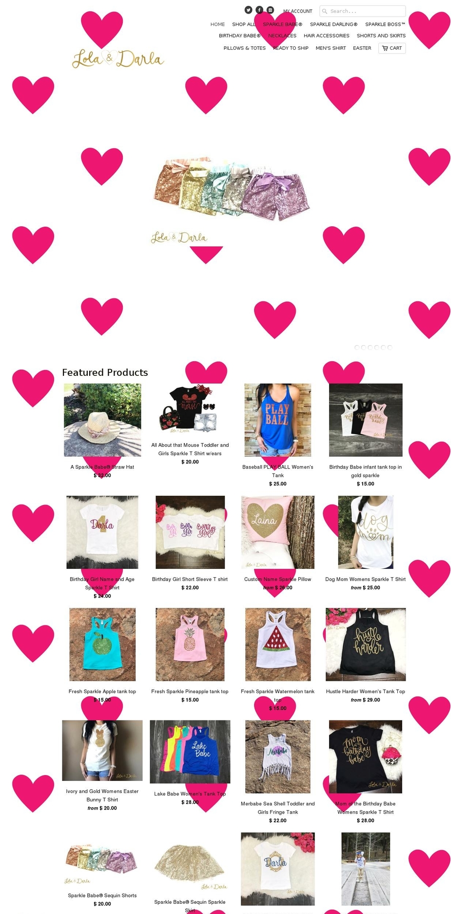 lolaanddarladesigns.com shopify website screenshot