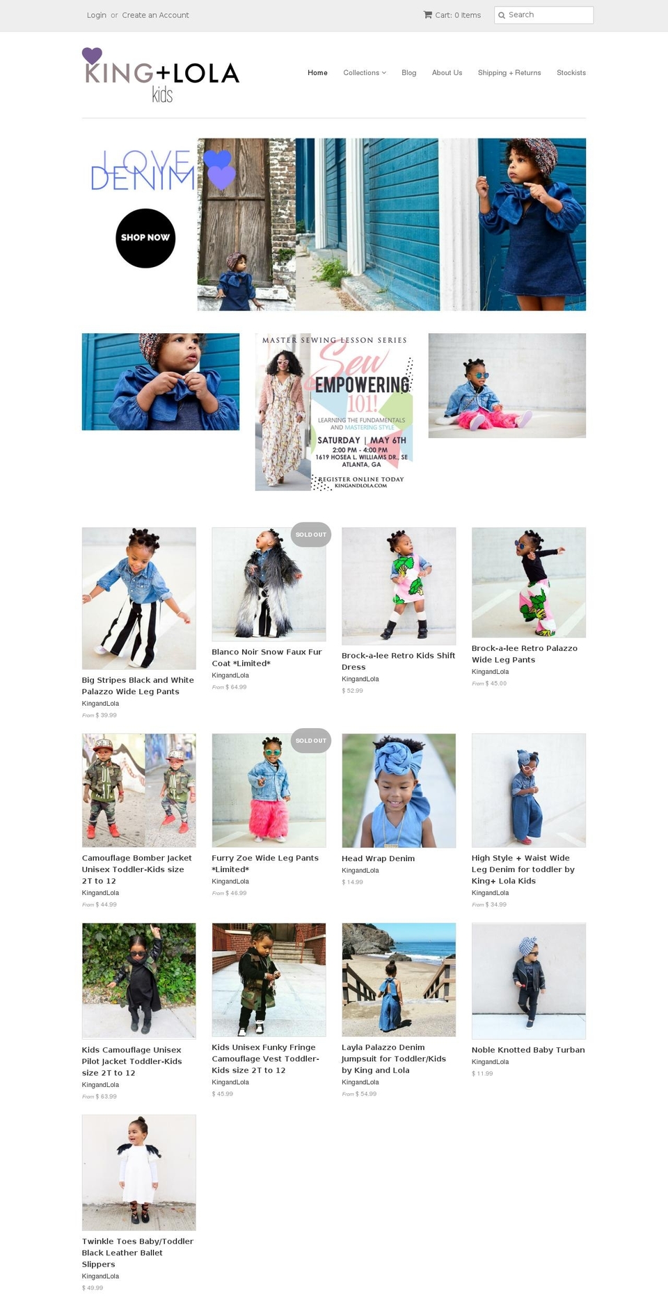 lolaandking.com shopify website screenshot