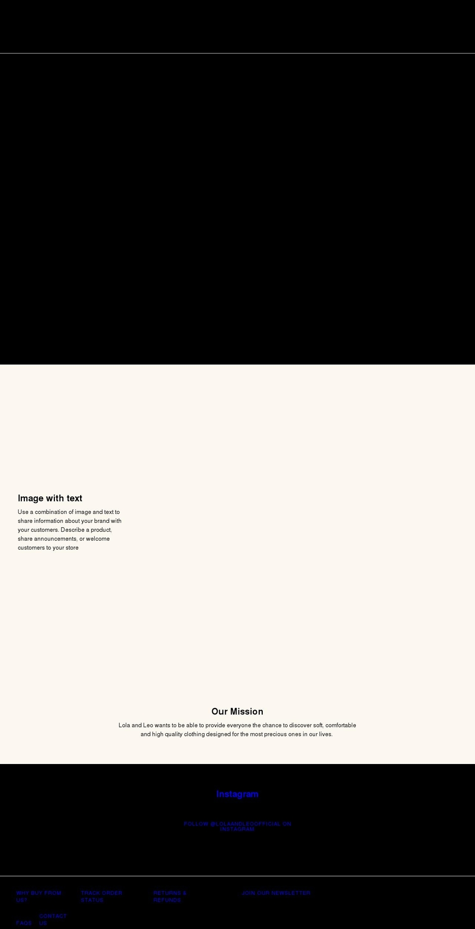 lolaandleo.com shopify website screenshot