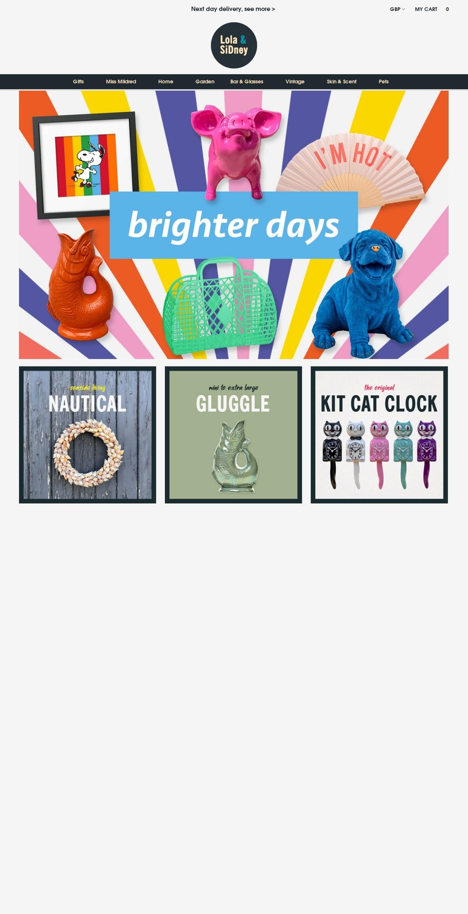 lolaandsidney.com shopify website screenshot