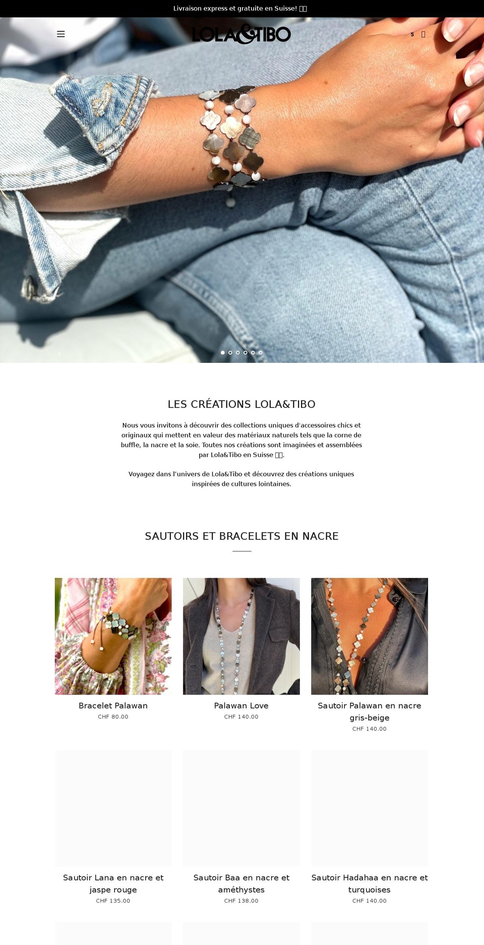 lolaandtibo.com shopify website screenshot