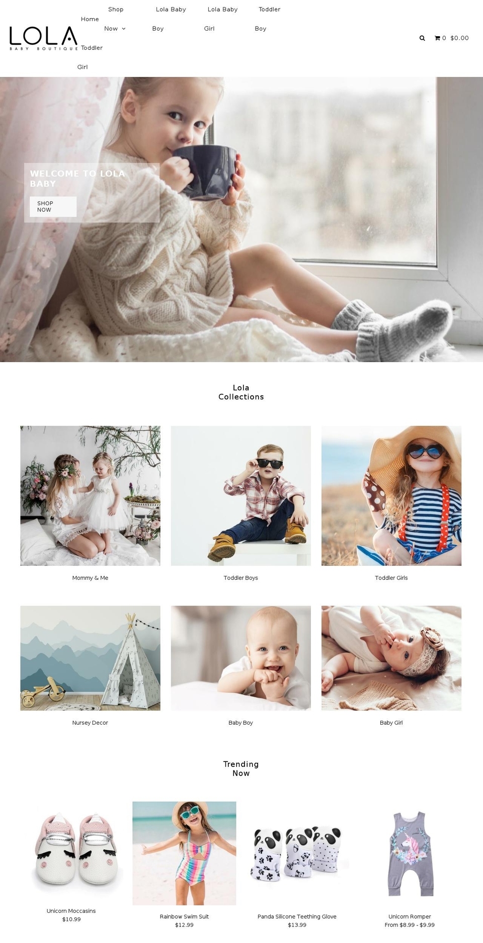 lolababyboutique.com — Shopify storefront screenshot