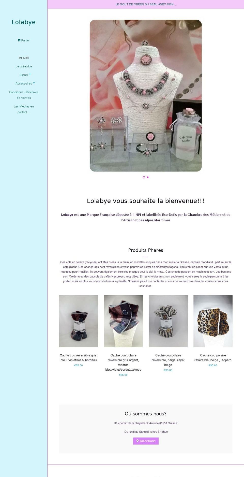 lolabye.com — Shopify storefront screenshot