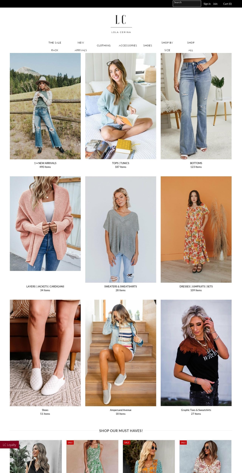 lolacerina.com — Shopify storefront screenshot