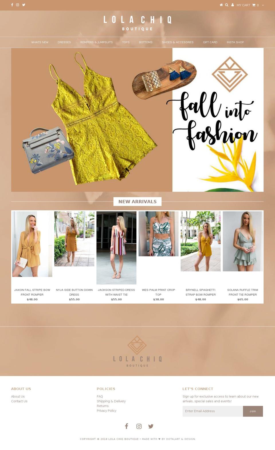 lolachicboutique.com — Shopify storefront screenshot