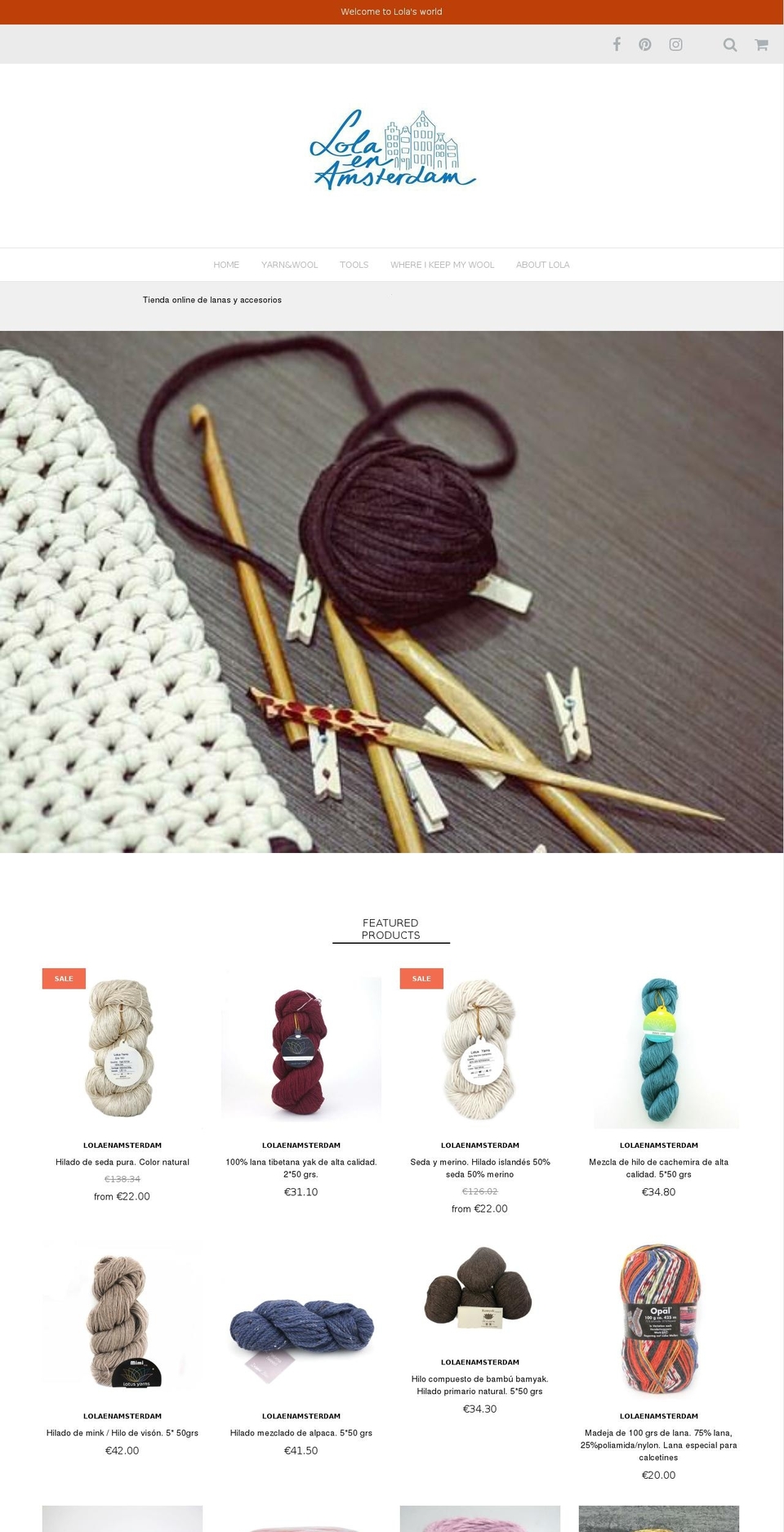 lolaenamsterdam.com — Shopify storefront screenshot