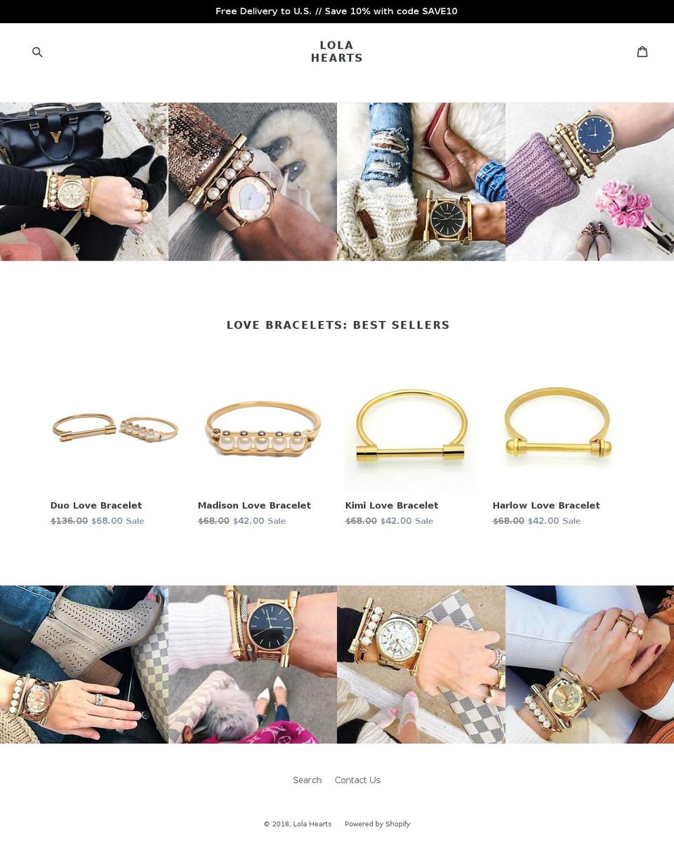 lolahearts.com — Shopify storefront screenshot